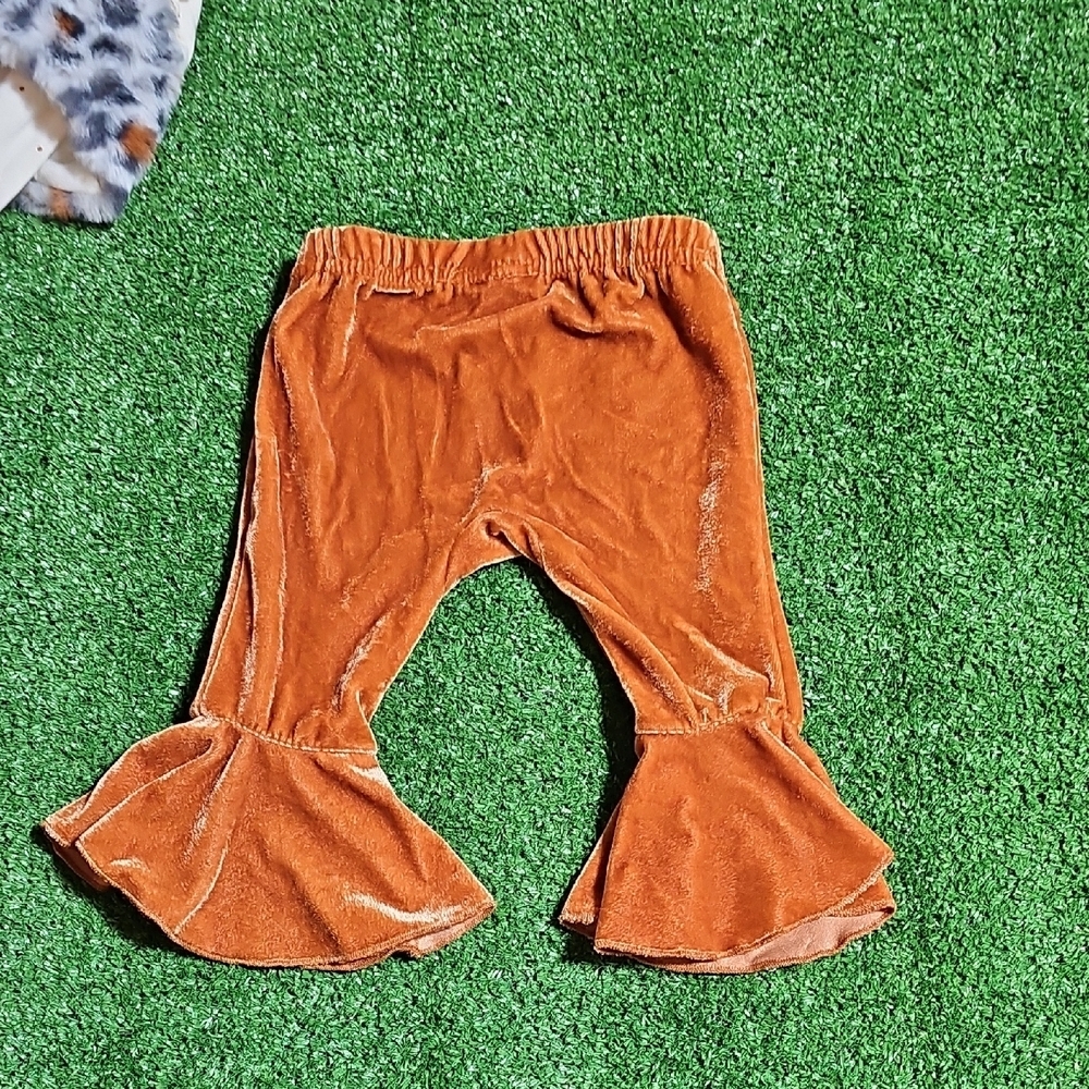 Leopard Print Vest with Orange Velvet Pants Set - Picture 6 of 6
